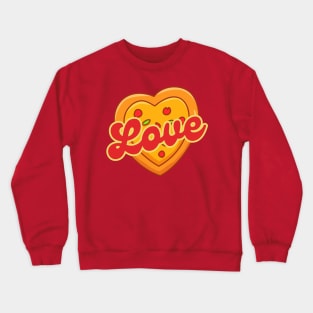 Love Pizza Heart Retro Valentine Crewneck Sweatshirt